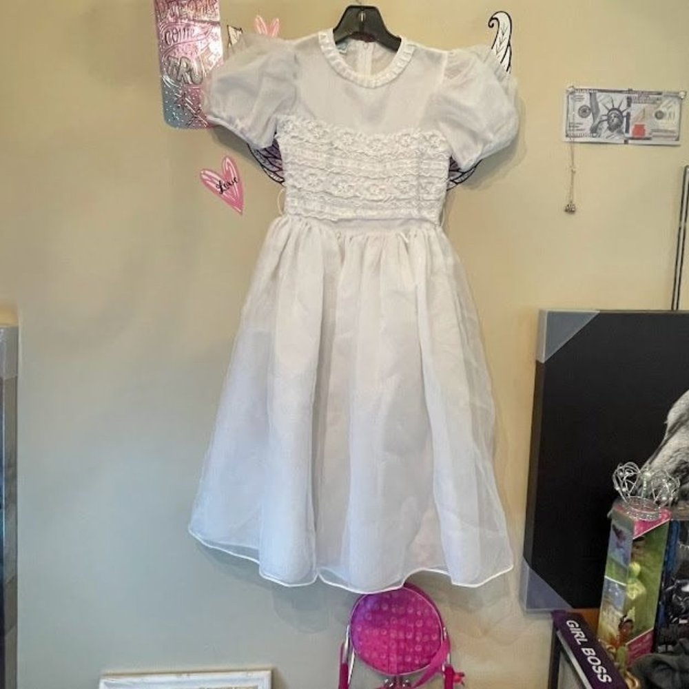 Girls Kate Greenaway Christening Dress with head band